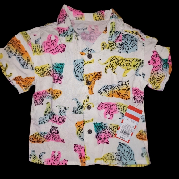 Two 18m Shirts And One Pair Of 12M Shorts By Cat And Jack. All NWT - Picture 4 of 5